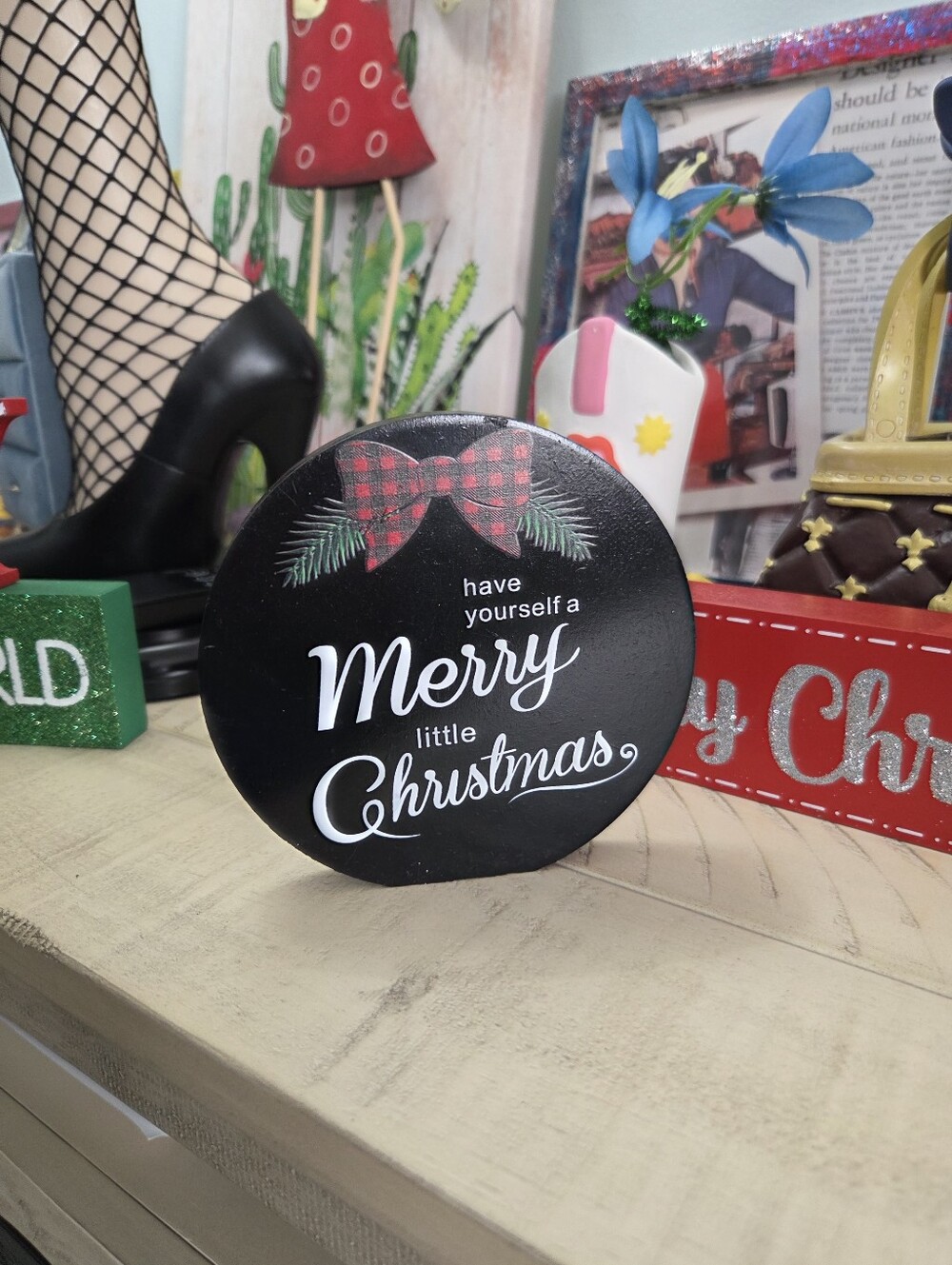 Festive Christmas Tabletop Decor Sign Bundle - Set of 4 🎄✨ EUC - Picture 7 of 8